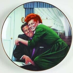 "The Big Squeeze" plate from  I Love Lucy Plate Collection by Hamilton.